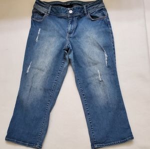 Lane Bryant Size 14 Genius Fit Distressed  Mid Rise Light Wash Jeans